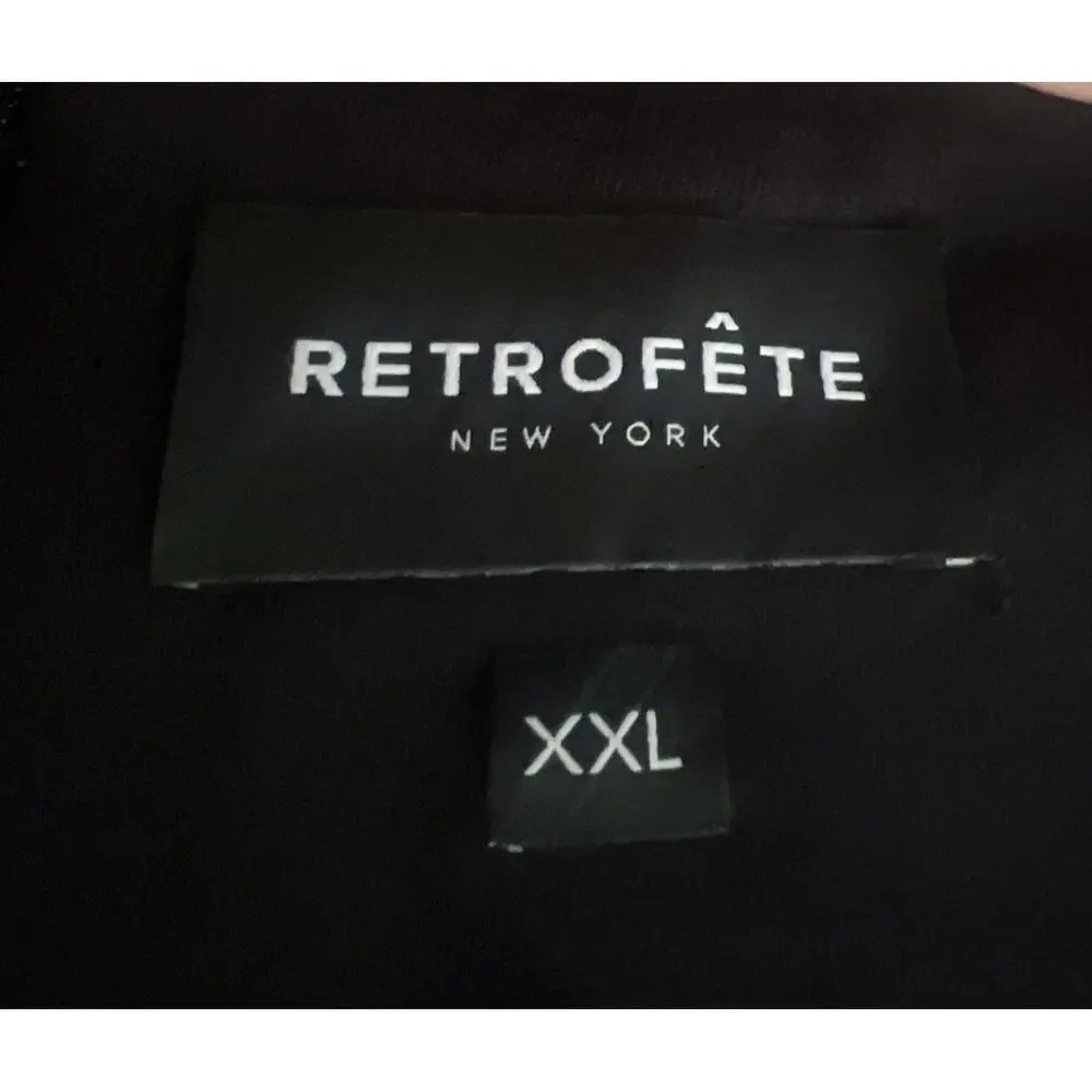 New Retrofête FERNANDA DRESS In Black/Silver Size XXL $1395 - Picture 9 of 11